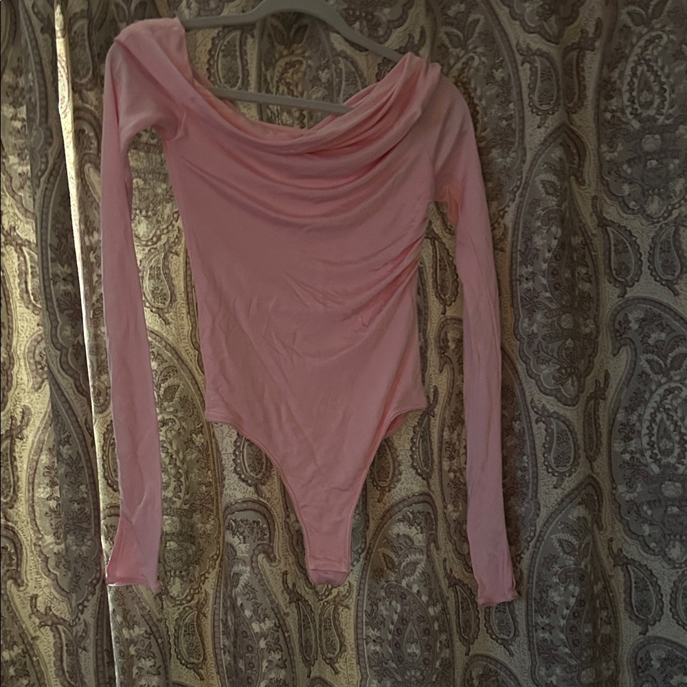 J. Crew Soft Pink Off-Shoulder Bodysuit
